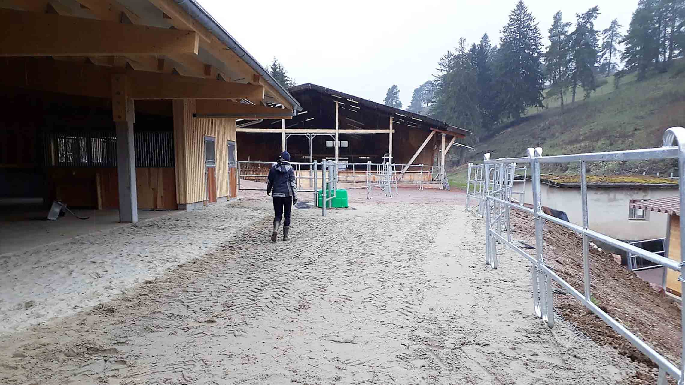 Pferdestall Aufbau Panels