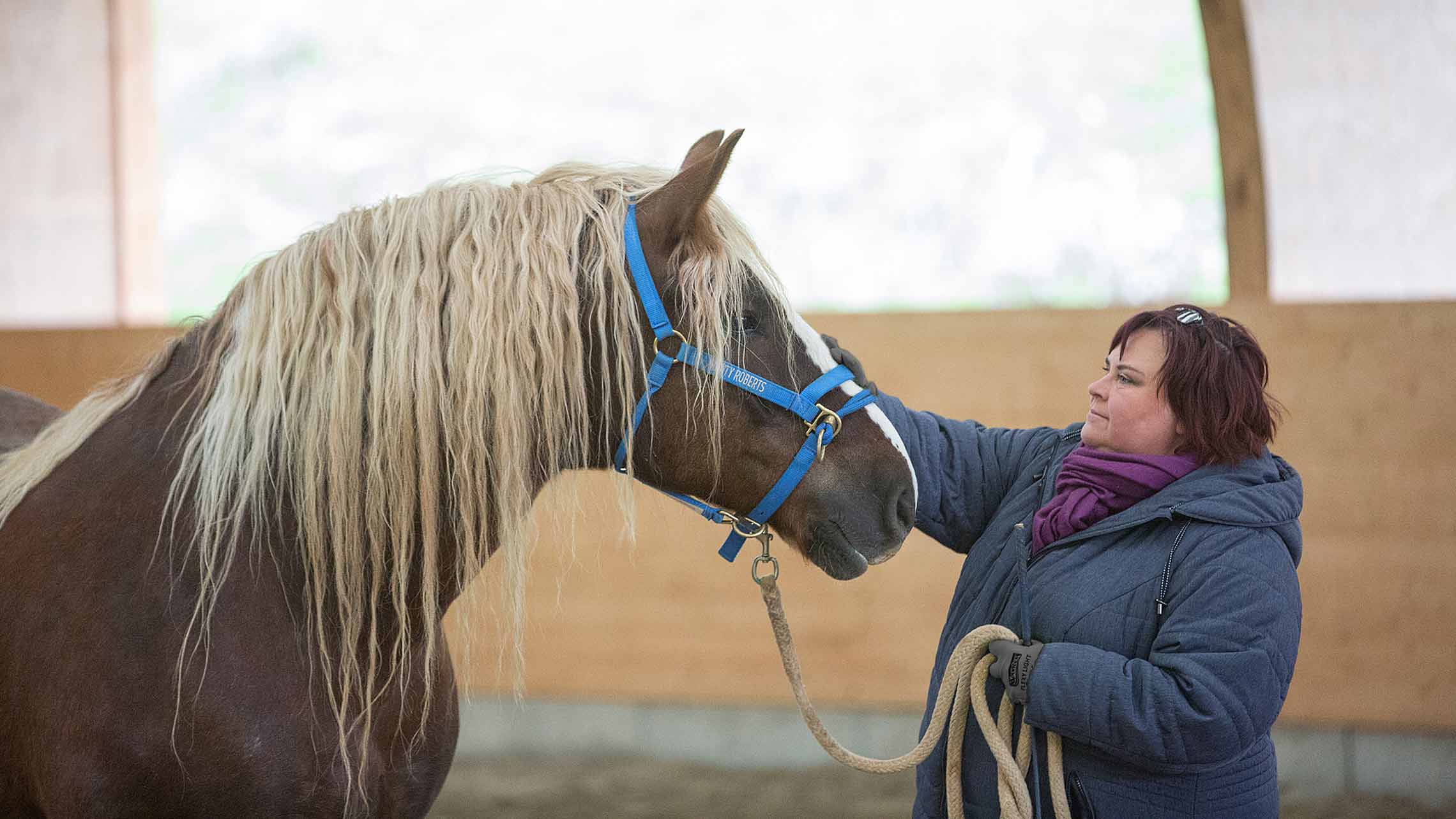 Dr. med. Monika Meier mit Pferd